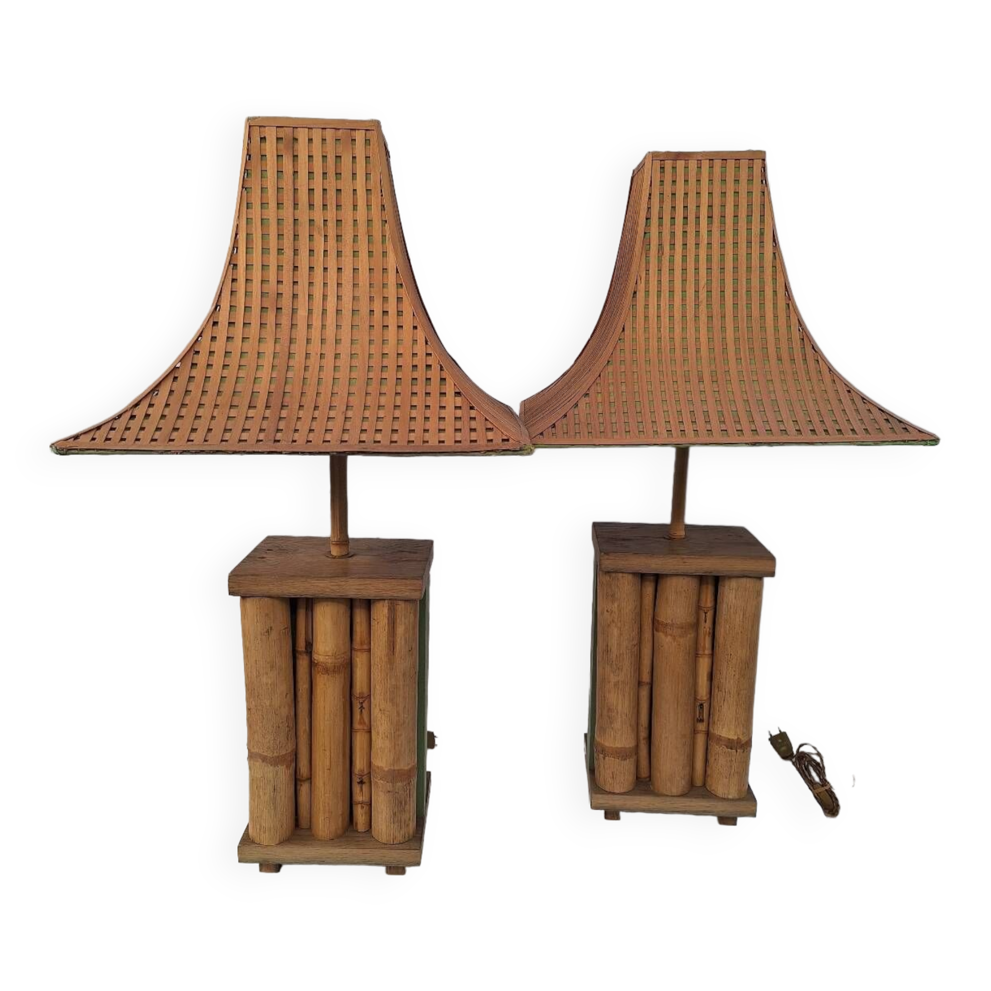 Paire de lampes pagode