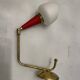 Vintage Brass & Red Adjustable Sconces – Set of 2 (1950s)