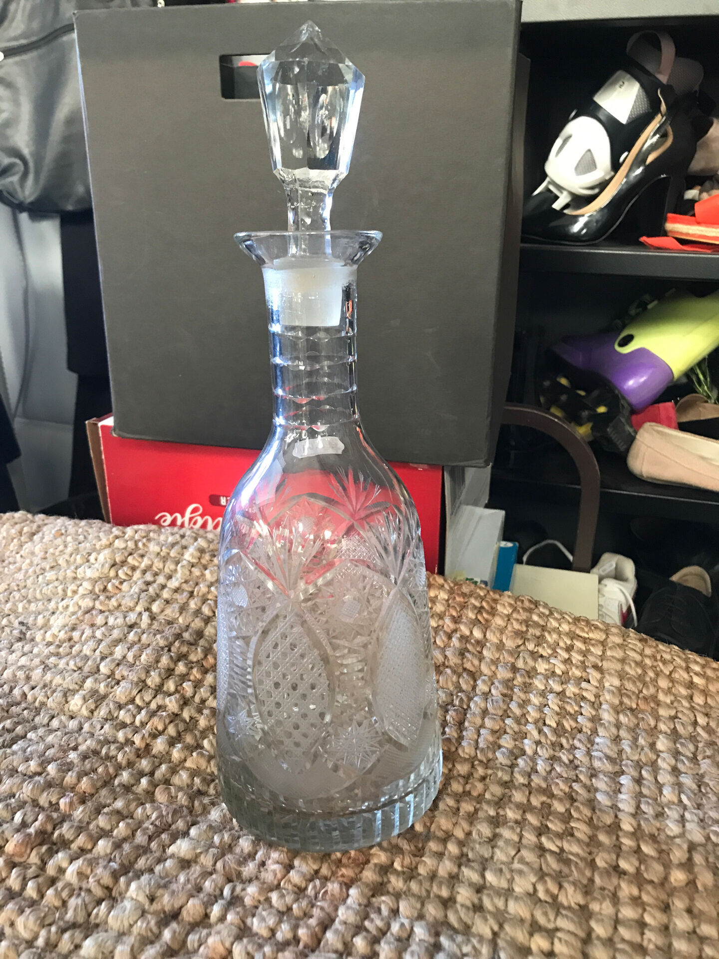 Crystal liqueur decanter