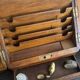 Small wooden mail storage unit