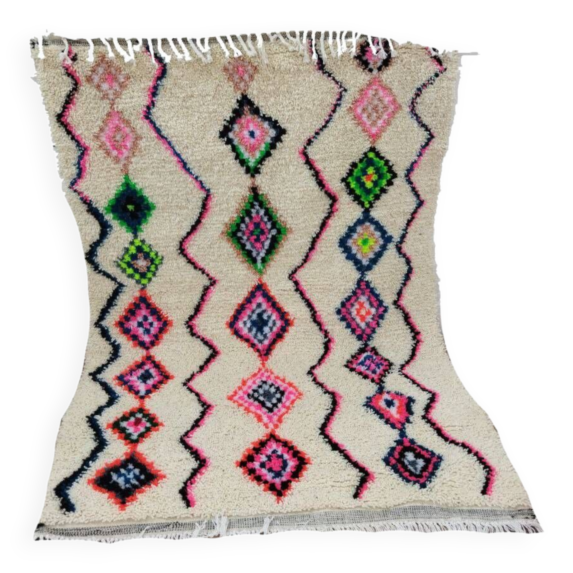 Handmade moroccan berber rug 267 x 121 cm