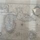 Vintage framed map of Guadeloupe