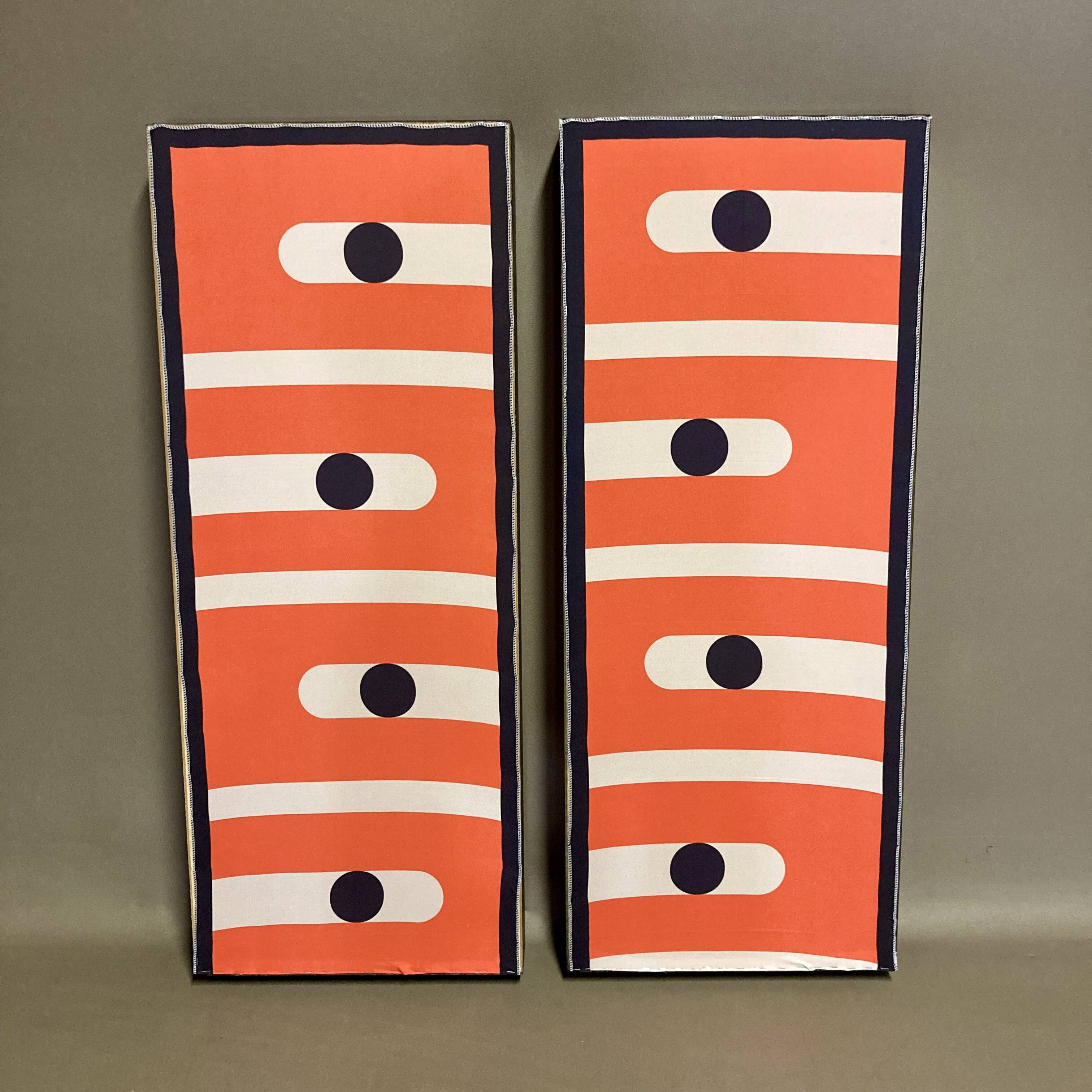 Pair of large “Scandinavian Design” decorations.