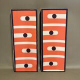 Pair of large “Scandinavian Design” decorations.