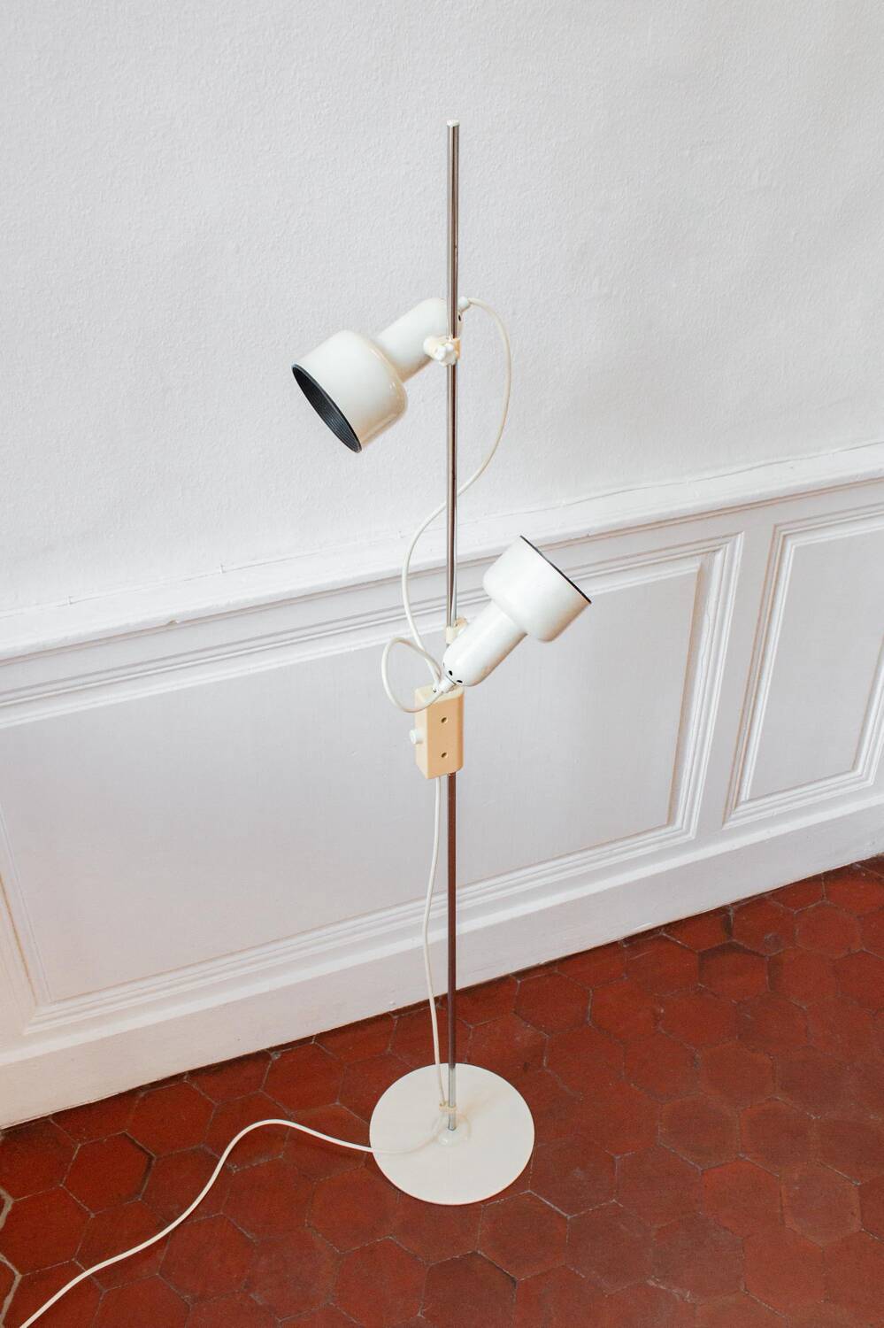 Lampadaire design italien 2 spots réglables