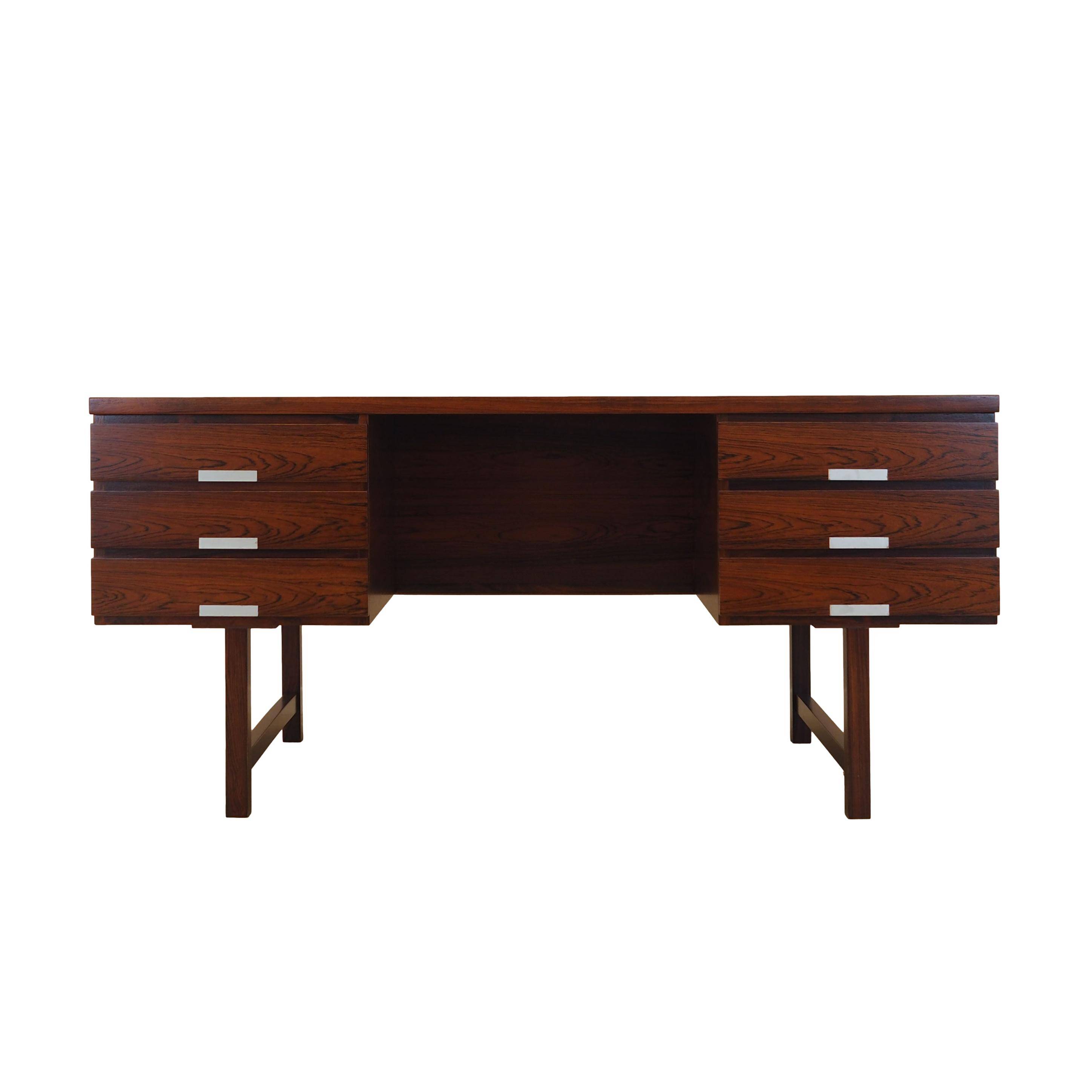 Rosewood desk, Danish design, 1970s, manufacturer: Eigil Petersens Møbelfab