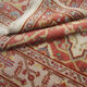 Vintage turkish, oriental orange cream wool rug- 154x244cm