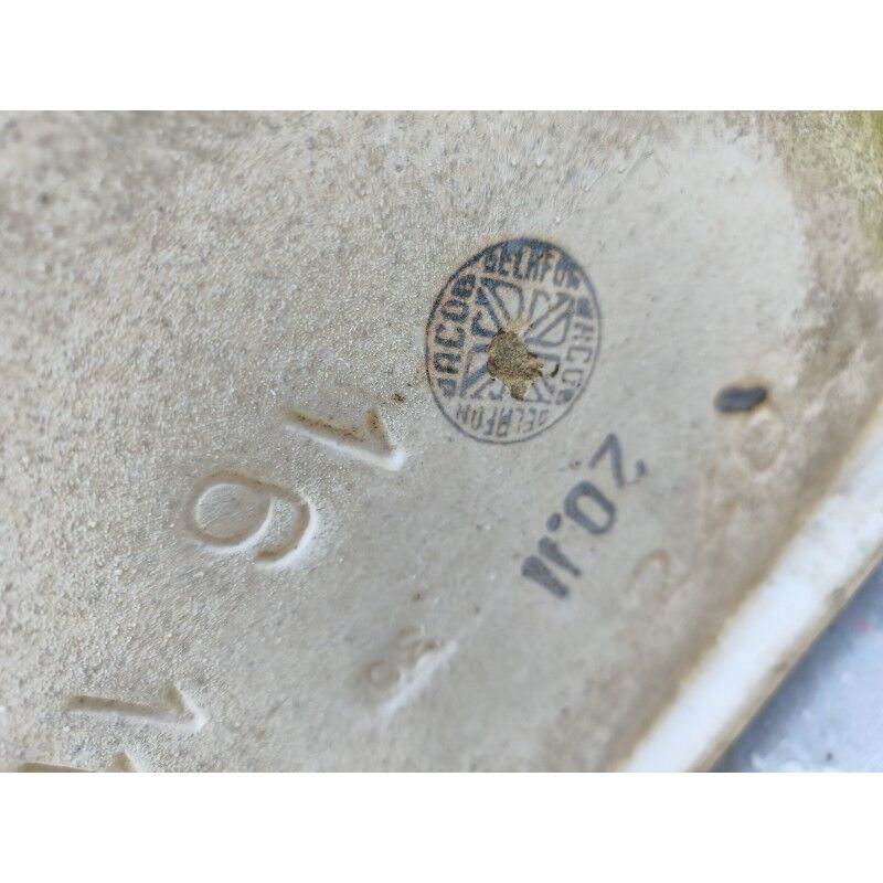 Old white glazed ceramic sink