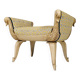 Swan neck bench, hand-carved, France, 1940s
