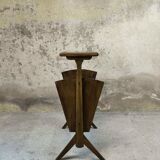 Wooden vintage magazine rack, shelf