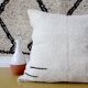 Housse de pouf artisanale en coton recyclé tissé main
