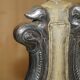 Silver-plated sculpted "Tete a Tete" canapé conversation, antique 19th century.
