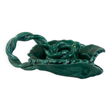 Vintage earthenware candle holder