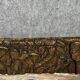 Central Africa 20th century: carved wooden panel in bas-relief of elephants