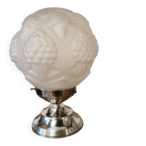 Lampe art déco aux hortensias