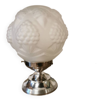 Lampe art déco aux hortensias