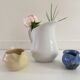 Set of 3 vintage pastels ceramic pitchers
