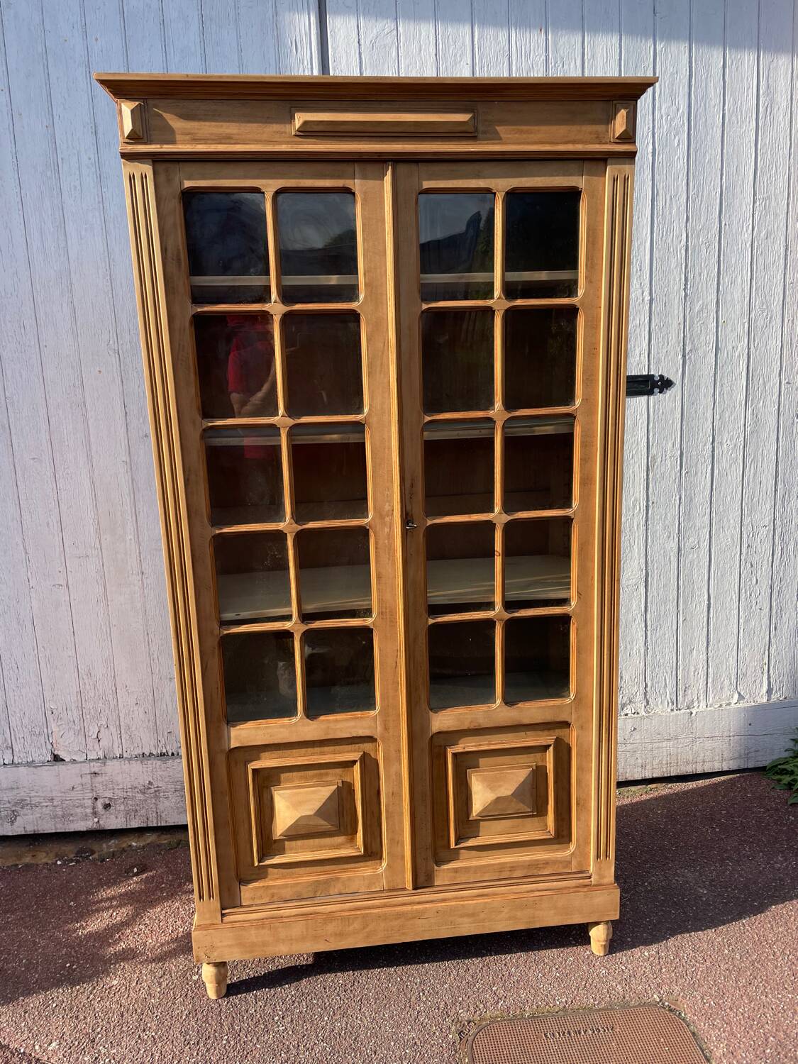 Vitrine parisienne bois brut