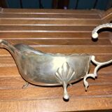 Saucière à pieds argentée