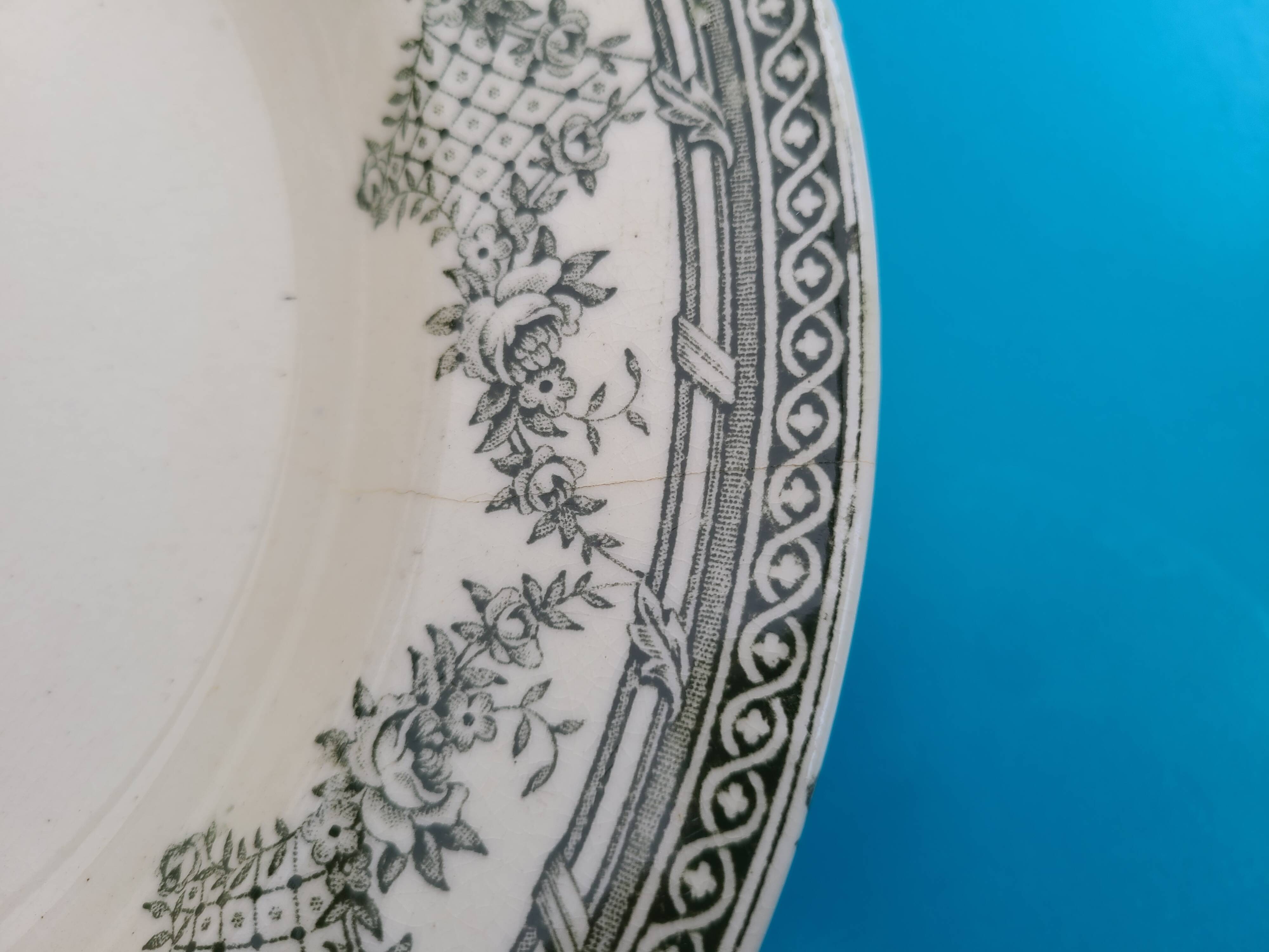 6 dinner plates Léon Graves Clairefontaine Model Antoinette Terre de Fer