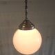 Suspension design Bauhaus globe opaline (diam: 20 cm) - mid 20th century