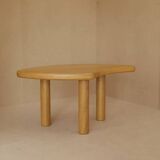 Tables basses pétales modulables en chêne massif vintage circa 1980