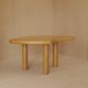 Vintage solid oak modular petal coffee tables circa 1980