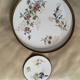 Ancient ceramic platter and bottle coaster