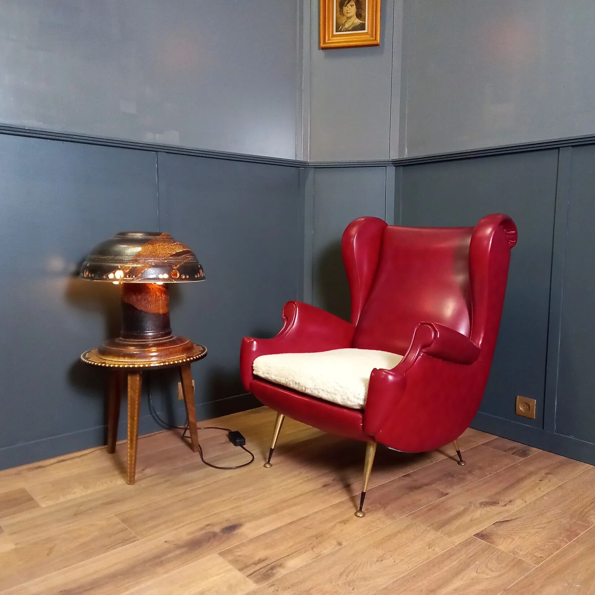 Chaise lounge vintage italienne