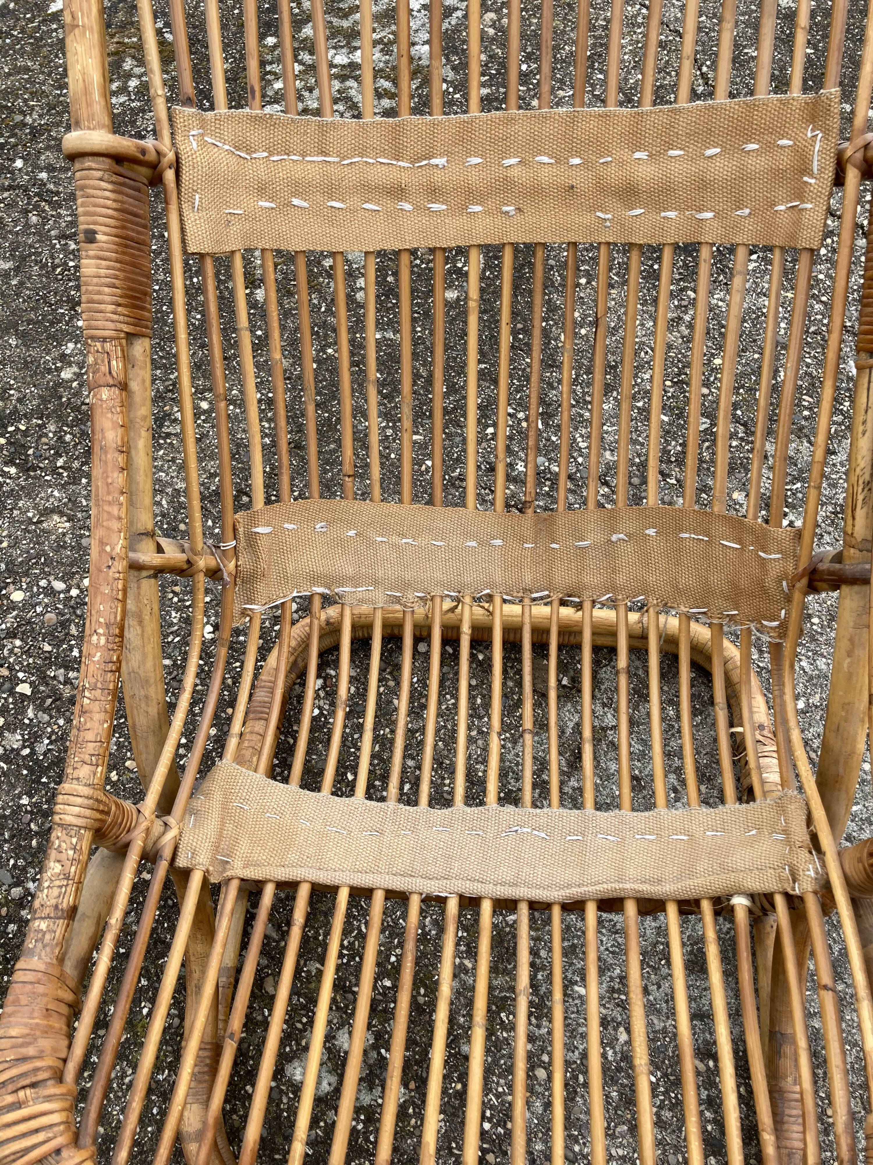 Large rattan chair back