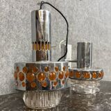 Two vintage space age pendant lamps by Raak, 1970
