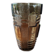 Art Deco vase in brown glass