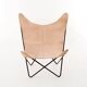 Quatre chaises papillon Fledermaus en cuir suédé Carl Aubock, Vienne, années 1960