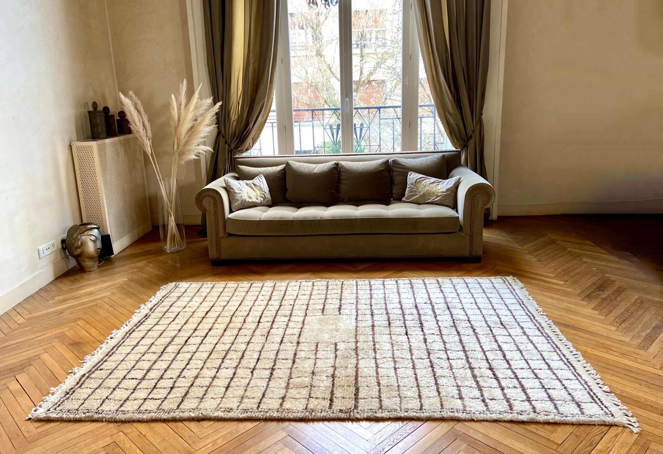 Berber carpet echequier 245 X 158 cm