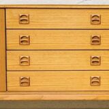 Vintage Scandinavian sideboard in blond teak