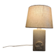 French sculpture lamp in white stone, 60s