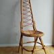 Chair rattan french work of the 1960