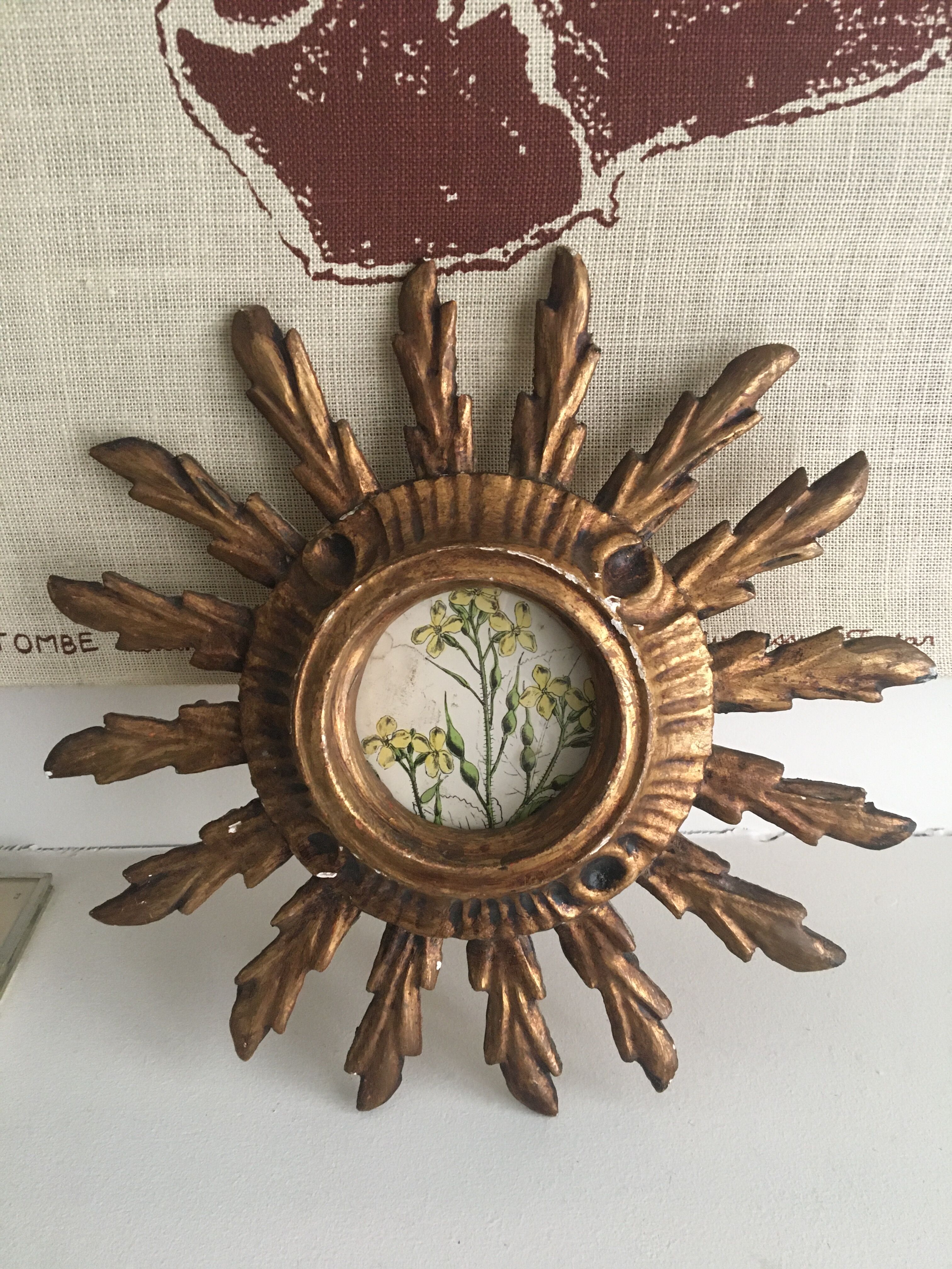 Golden wooden frame, 1950s