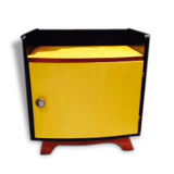 Table ocher bedside and wood