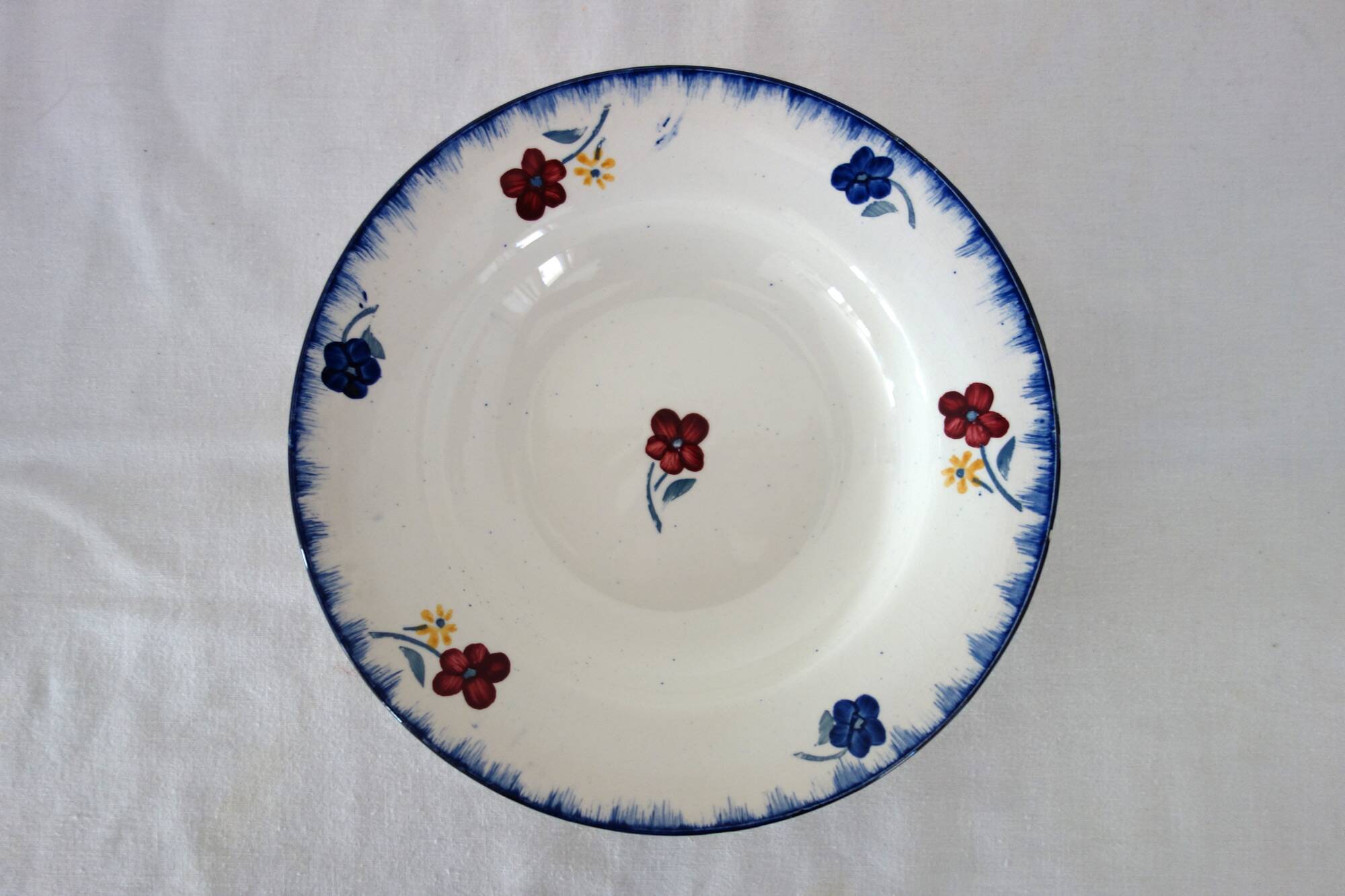 8 vintage soup plates, Mary-Lou model, Digoin Sarreguemines