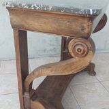Restoration period mahogany console table