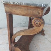 Restoration period mahogany console table