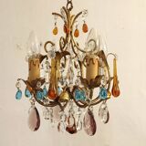 Crystal ceiling lamp. Spain, 1960s.