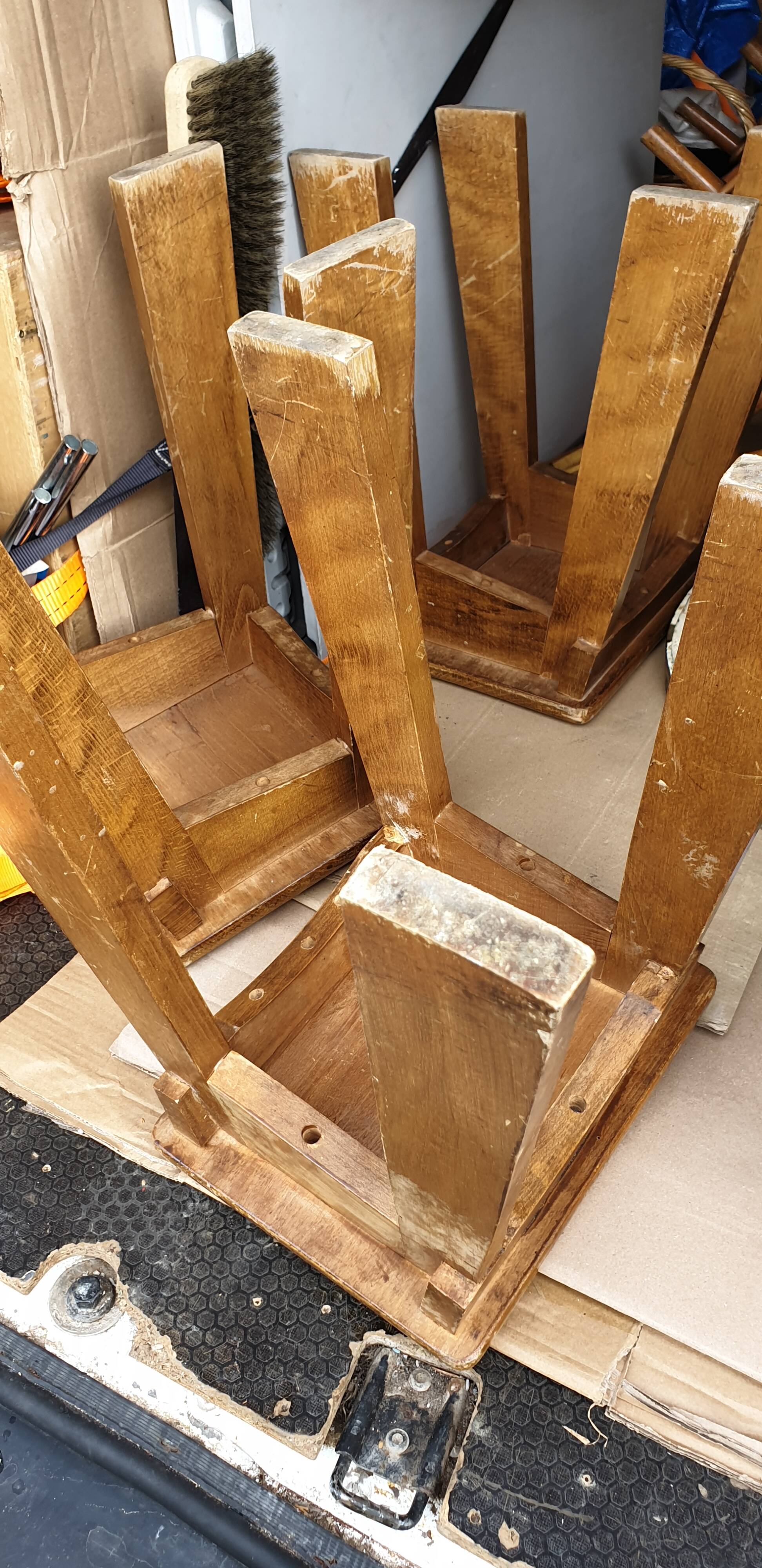 4 tabourets bas desing  années 50