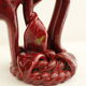 Vintage red ceramic candle holder - doe - "Nice"