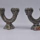 Art pottery candlesticks from Gien
