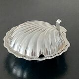 Stainless steel shell butter dish