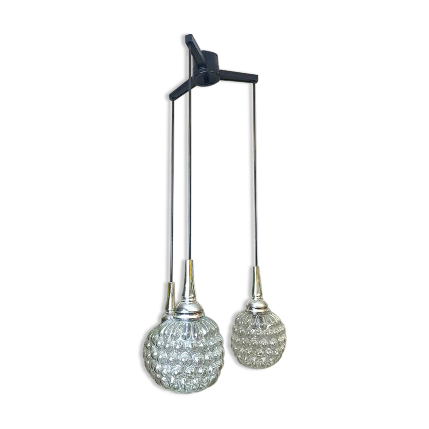 Mid Century Modern glass cascading chandelier