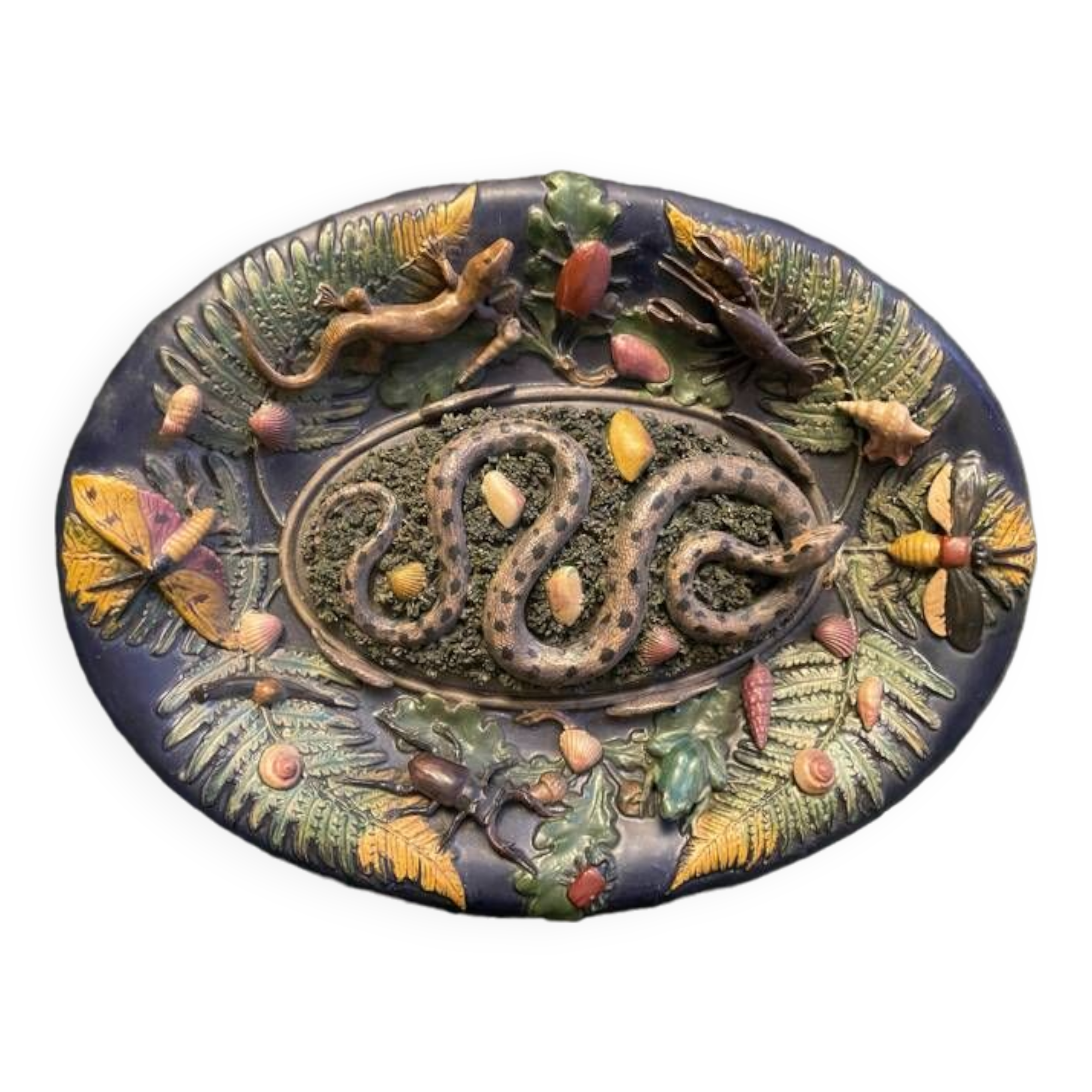 Dish in the style of Bernard Palissy
