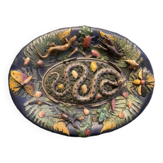 Plat dans le style de Bernard Palissy